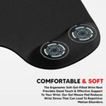 Lapster Gel Mouse pad with Wrist Rest, Gaming Mouse Pad with Lycra Cloth Nonslip for Laptop, Computer, Home & Office (Black) - Image 4