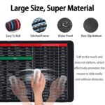 Anti-Slip Keyboard Pad with Office Software Shortcuts Pattern, Clear Extended Large Cheat Sheet Mouse Pad, Large Rubber Base Mice Cloth Desk Mat, Excel Shortcut Keys Mouse Pad - Image 6