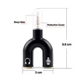 Sounce Audio Jack Headphones with mic, 3.5 mm Jack Splitter 2 Male 1 Female Black (U-Shape) - Image 6