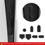 WUDIQ PS5 Console Silicone Plugs Protector Antidust Cover Dust Plug for PS5 9Pcs Dust Cover Kit for PS5-PS5 Slim Console Dustproof Playstation 5 Disk-Digital Console Slim PS5 Accessories - Image 4