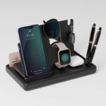 eo Desk Organizer for Office Table – Multifunctional Pen Stand, Phone Holder, Watch Stand – Stylish Stationery Organiser for Study, Office, Corporate Gifting, Employee Gifts (Flappy Black) - Image 3