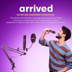 Digitek DM-501 USB Podcast & Gaming Condenser Microphone Kit with Arm & Pop Filter, High Sensitivity, Noise Cancellation, Vol Adjustment & Mute, Use with PS4, PS5,PC & Smartphone for Live Streaming - Image 3