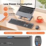 MEETION Wireless Keyboard and Mouse, Ultra Slim Multi-Device Bluetooth Keyboard Mouse, Low-Profile Full Size Keyboard, 1200-3200 DPI Mice, for Computer PC Laptop Tablet iPad, Windows/Mac - Image 5
