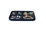 Premium Vegan Leather Valet Tray|Stylish & Modern Office Desk Tray| Table/Bedside/Entryway Organiser for Everyday Essentials Like Keys, Phone, Watch, Wallet, Jewellery|Spill-Proof|Blue - Image 6