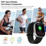 Vaku Luxos® Advanced Bluetooth Calling Smartwatch with 1.99" HD Display Heart Rate & ECG Monitor, Unlimited Watch Faces 10+ Sports Modes, Sleep Tracker, Silicone Strap- Black - Image 3