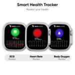Vaku Luxos® Advanced Bluetooth Calling Smartwatch with 1.99" HD Display Heart Rate & ECG Monitor, Unlimited Watch Faces 10+ Sports Modes, Sleep Tracker, Silicone Strap- Black - Image 4