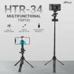HIFFIN HTR-34 Selfie Stick Tripod, 29” Professional Tripod with Wireless Remote, Portable Travel Tripod Stand Compatible with Smartphones & Cameras for Vlogging/Video Recording/Live Streaming - Image 3