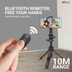 HIFFIN HTR-34 Selfie Stick Tripod, 29” Professional Tripod with Wireless Remote, Portable Travel Tripod Stand Compatible with Smartphones & Cameras for Vlogging/Video Recording/Live Streaming - Image 5