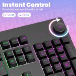 Lapcare Thunder USB Gaming Keyboard, LIGHTSYNC RGB Backlit Keys, Spill-Resistant, Anti-Ghosting, Customizable Keys, Dedicated Multi-Media Keys - Black (LGK-111) - Image 5
