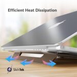 The Stealth Thinvisible Laptop Riser Stand I Aerospace Grade Aluminium I Heat Dissipation I 3 Elevation Levels (Metallic Grey) - Image 5