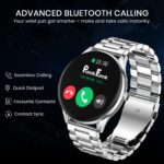 PunnkFunnk Glavito Round Dial Smartwatch 1.49" AMOLED Display, Bluetooth Calling, Functional Crown Control, 100+ Sports Modes, IP67, Health Tracking, 100+ Watch Faces for Men & Women (Metal Silver) - Image 4