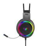 AULA S608 Wired Gaming Headset | RGB Lighting Effect with Stereo Sound |RGB Gaming Headphones | Closed Earmuffs Gaming Headphone with Adjustable Mic (Black) - Image 4