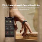 Smart Ring Health Tracker,Heart Rate&Sleep Tracking Wearable,Waterproof Fitness Ring for Women/Men,Free Subscription,Scratch-Resistant and Scratch-Free Smart Ring Fitness Tracker(Black, 11) - Image 4