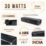 Mivi Fort H30 Portable Bluetooth Speakers Soundbar – [Newly launched] 30W Bluetooth Soundbar for Campus Life, 2.0 Channel, Sleek Design, 6 Hours Playtime, Multi-connectivity, Made in India - Image 3