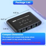 PoE Switch 1 in 4 Out, 4 Port Gigabit PoE Splitter, Ethernet Splitter, Non-PoE to PoE Adapter, Supplies POE(15.4W) or PoE+ (30W), Plug & Play, Distance Up to 328Ft. PoE+ Splitter for Cat5e/6/7/8 Cable - Image 9