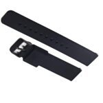 YODI 24mm Soft Silicone Classic Strap Bands for Fire-Boltt Ring 3 BSW043 Smart Watch Quick Release Pin for Men, Women and Kids Medium Size (BLACK) - Image 3