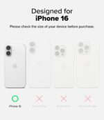 Ringke Onyx Compatible with iPhone 16 Case Cover Rugged Flexible Durable Anti-Slip TPU Protection Shockproof iPhone 16 Back Cover - Black - Image 3