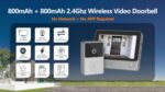 QIWA Wireless Video Doorbell with 4.3" LCD Display Screen | 70° Wide Angle | 2 Way Audio | Night Vision Smart Digital Doorbell Intercom System - Image 3