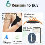 Vikye Screenless Fitness Tracker, 10M Waterproof Activity and Sleep Monitor with 45 Day Battery, Smart Health Band for Men and Women (Black) - Image 3
