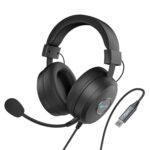 amazon basics Wired Over Ear Gaming Headphones mic for PC, Laptop | Static RGB | (Black) - Image 4