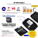 Tukzer 4G LTE Wireless Dongle (v4.0 Version) with All SIM Network Support | Plug & Play Data Card with up to 150Mbps Speed WiFi Hotspot | 2100mAh Rechargeable Battery| SIM Adapter Included - Image 3