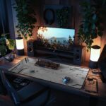 Gadgets WRAP Extended Desk Mat Mouse Pad 18 x 36 Inch, Anti-Slip, Spill-Resistant, Ideal for Home, Office, Gaming Setups - Cyberpunk Futuristic Circuit Tech - Image 3