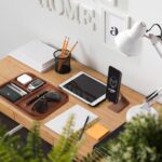 Rectangular Premium Vegan Leather Valet Tray|Stylish & Modern Office Desk Tray| Table/Bedside/Entryway Organiser For Everyday Essentials Like Keys, Phone, Watch, Wallet, Jewellery|Tan - Image 4