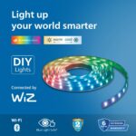 Philips Wi-Fi Smart LED TV Strip Light with Voice Control & Dimmable Feature | Color Changing RGB Strip Light for 43 Inch tv | Pack of 1 (Wiz) Polycarbonate, Multicolor - Image 3