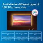 Philips Wi-Fi Smart LED TV Strip Light with Voice Control & Dimmable Feature | Color Changing RGB Strip Light for 43 Inch tv | Pack of 1 (Wiz) Polycarbonate, Multicolor - Image 4