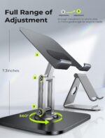LISEN for iPad Stand Holder Adjustable Tablet Stand for Desk, Portable Monitor Stand Tablet Holder Travel Must Haves iPad Pro Holder Essentials for Tablets/Monitor/PS/Switch iPhone 15.6"-4.7" - Image 4