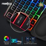 FRONTECH KB-0008P Dragon Fox Rainbow Backlit Gaming Keyboard | 35 Anti-Ghosting & Mechanical Keys | USB Wired Compact Keyboard for PC & Laptop | Windows Compatible | Plug & Play - Image 4