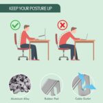 RUBOXA Ergonomic Laptop Stand for Desk - Elevated Computer Stand With Nonslip Tabs - Prevents Shoulder, Back and Neck Pain and Overheating (Silver) - Image 5