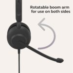 Jabra Evolve 10 Wired Headset with Noise-Cancelling Microphone for PC/Laptop Use, Easy USB-A Setup, TCO Certified, Lightweight Design, Inline Call/Volume Controls for Online Meetings, Black - Image 4