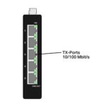 WAGO 852-111 100BASE-TX, 5 Port, DIN Rail, Fast ETHERNET, Industrial UNMANAGED ECO Switch, RJ45 X 5 - Image 3