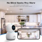 CAMATE RoboCam 3MP (5/2.4 Ghz Dual Band) Indoor WiFi CCTV Security Camera | Motion Detection & Tracking, Night Vision, 2-Way Audio, Support 256GB SD Card (3MP - 5GHz) - Image 3