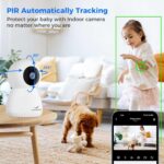 CAMATE RoboCam 3MP (5/2.4 Ghz Dual Band) Indoor WiFi CCTV Security Camera | Motion Detection & Tracking, Night Vision, 2-Way Audio, Support 256GB SD Card (3MP - 5GHz) - Image 4