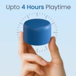 Portronics 5W Pico Mini HD Sound Portable Bluetooth Speaker with in-Built Mic, Strong Lanyard, Upto 4 Hours Playtime, Bluetooth 5.3V, Type C Fast Charging, Light Weight (Blue) - Image 5