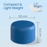 Portronics 5W Pico Mini HD Sound Portable Bluetooth Speaker with in-Built Mic, Strong Lanyard, Upto 4 Hours Playtime, Bluetooth 5.3V, Type C Fast Charging, Light Weight (Blue) - Image 6