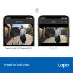 Tapo TP-Link Smart Video Doorbell Camera Wired, 2K 5MP, Color Night Vision, 180° Ultra-Wide FOV, 2-Way Audio, Free AI Detection, Cloud & SD Card Storage, Works w/Alexa & Google Home, D130 - Image 4