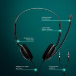 Sennheiser PC 3 Chat Wired On Ear Headphones with Mic (Black) - Image 3
