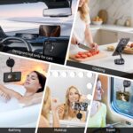 Upgraded 360° Vaccum Magnetic Phones Holder, Magnetic Car Phone Mount, Hands-Free Suction Cup Phones Holder for Car/Gym/Mirror/Shower, Car Mount Compatible with All Mobile (Pro Black) - Image 3