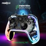 FRONTECH Fire Pro Wireless Gaming Pad with 2.4GHz | Dual Vibration Motors | RGB Lighting|Trigger Button|Compatible with PS3, PC & Android TV (GP-0002, Black) - Image 3