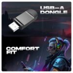 Cosmic Byte Immortal 2.4Ghz Wireless + Bluetooth + Wired Headphone, 20ms Latency, 40Hrs Battery Life, 50mm Driver, RGB LED, Fabric Cushions, Detachable ENC Microphone (Black) - Image 4