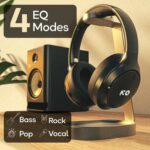 GOBOULT Q Over Ear Bluetooth Headphones with 70H Playtime, 40mm Bass Drivers, Zen™ ENC Mic, Type-C Fast Charging, 4 EQ Modes, Made in India, IPX5 Headphones Wireless with mic (Jet Black) - Image 5