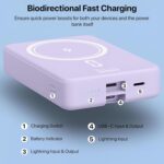 DR VAKU® 10000mAh Magnetic Wireless Power Bank for iPhone 17/16/15/14/13 Series iWatch & Airpods 15w Magsafe & 22.5w PD with L Cable Fast Charging (Input & Output) Lithium Polymer Battery - Image 3