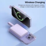 DR VAKU® 10000mAh Magnetic Wireless Power Bank for iPhone 17/16/15/14/13 Series iWatch & Airpods 15w Magsafe & 22.5w PD with L Cable Fast Charging (Input & Output) Lithium Polymer Battery - Image 4