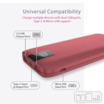 Beetel Volte Series PB10 10000mAh Power Bank 22.5W Fast Charging | Triple Output QC3.0, PD3.0 & PPS | Pass Through Charging | Designed for Apple iPhone, Samsung, OnePlus and All Smartphones | Wine - Image 4