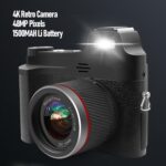 Zunate 4K Mirrorless Digital Camera for Photography, 48MP Vlogging Cameras with 18X Digital Zoom, Manual Focus Video Camera with Non Slip Grip, Compact Vlog Travel Camara - Image 3