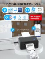 iDPRT Bluetooth Thermal Label Printer, 4x6 Inch Thermal Shipping Label Printer for Phone/USB, Support Windows/iOS/Mac/Android, Thermal Printer for Small Business and Shipping Package - Image 3