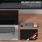 Lapster Abstract Design Gaming Mouse pad, Non-Slip Rubber Base Mouse Pad, with Antifray Stitched Embroidery Edges (220X190X3MM)(Black) - Image 3